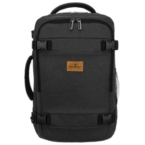 Pojemny, podróżny i czarny plecak z poliestru idealny na bagaż podręczny - Peterson