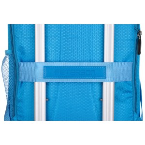 Podróżny plecak z poliestru w niebieskim kolorze wyposażony w oddychające szelki - Peterson