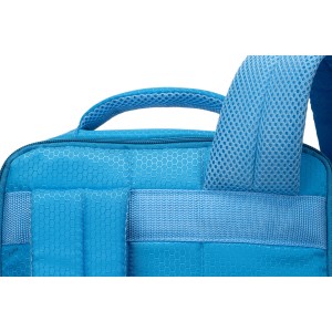 Podróżny plecak z poliestru w niebieskim kolorze wyposażony w oddychające szelki - Peterson