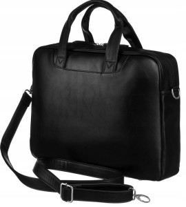 "Torba na laptopa Peterson z wygodnymi uchwytami do ręki, wykonana ze skóry ekologicznej"