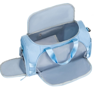 "Wnętrze torby Peterson z przestronną komorą główną i zasuwaną kieszonką na drobiazgi."