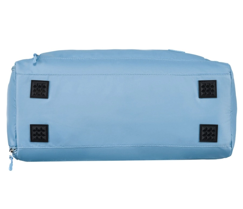 Weekendowa torba podróżna w błękitnym kolorze z uchwytem na walizkę - Peterson