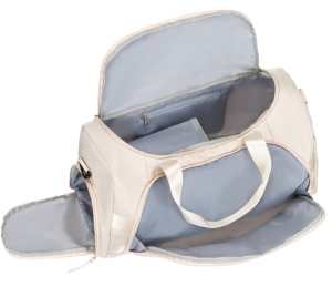 Przestronne wnętrze torby z kieszeniami na drobiazgi