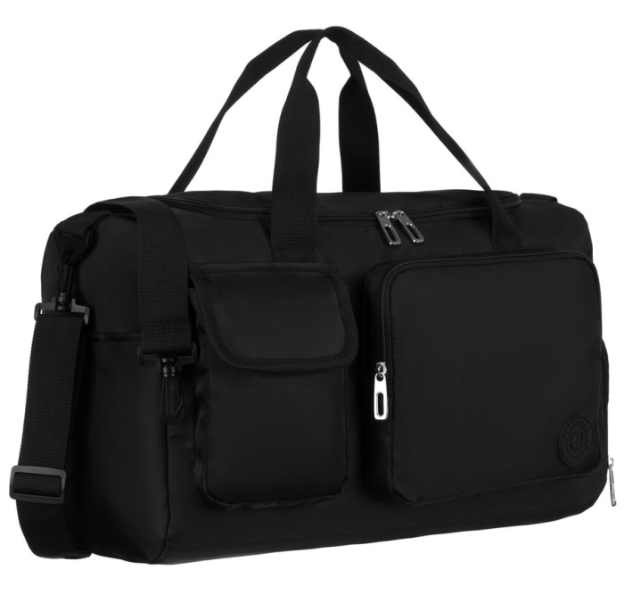 Czarna torba podróżna Peterson na ramię, widok z przodu