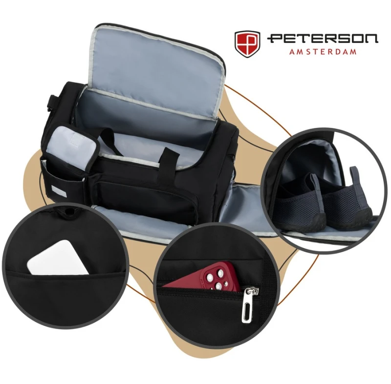 Torba sportowa Peterson z boczną kieszenią na butelkę