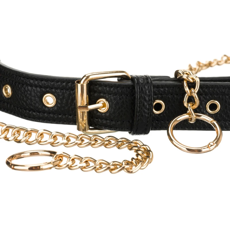 Saszetka damska ze skóry ekologicznej w czarnym kolorze, jednokomorowa - Peterson