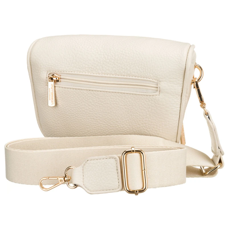 Saszetka damska wykonana ze skóry ekologicznej w jasnobeżowym kolorze - Peterson