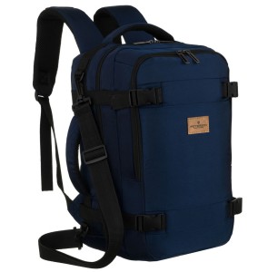 Front plecaka Peterson granatowy, dwukomorowy, zamykany suwakiem