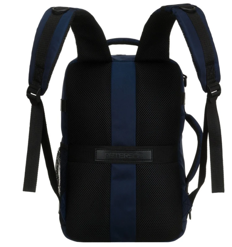 Tył plecaka Peterson z oddychającą siatką 3D Mesh i regulowanymi szelkami