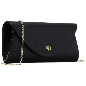 Kopertówka damska wykonana ze skóry ekologicznej w czarnym kolorze - Rovicky