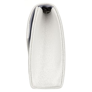 Elegancka kopertówka damska w srebrnym kolorze wykonana ze skóry ekologicznej - Rovicky