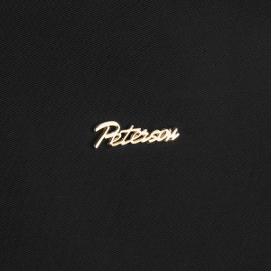 Miejski plecak damski z poliestru w czarnym kolorze, zawieszony na regulowanych szelkach - Peterson