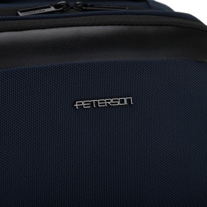 Granatowy plecak podróżny z kieszenią na laptopa do 14 cali - Peterson