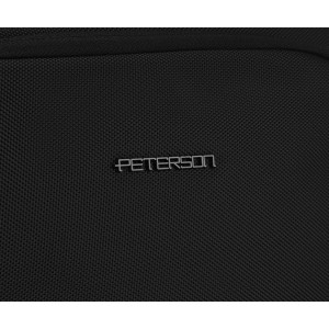 Plecak podróżny z poliestru w czarnym kolorze z miejscem na laptopa - Peterson