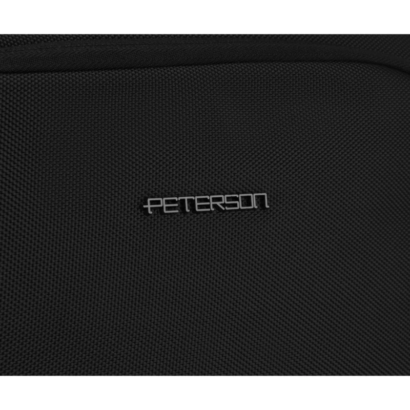 Plecak podróżny z poliestru w czarnym kolorze z miejscem na laptopa - Peterson