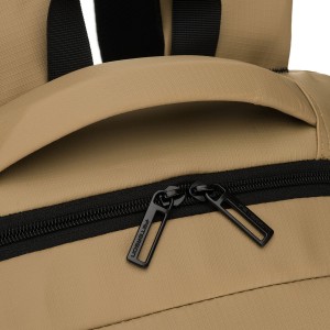 Duży plecak podróżny w kolorze khaki z miejscem na laptopa, dwukomorowy - Peterson