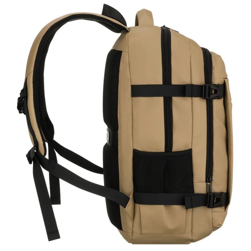 Duży plecak podróżny w kolorze khaki z miejscem na laptopa, dwukomorowy - Peterson