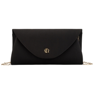 Kopertówka damska wykonana z tkaniny syntetycznej w czarnym kolorze - Rovicky