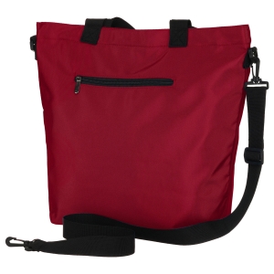 Pojemna torba damska w burgundowym kolorze zamykana suwakami - Peterson