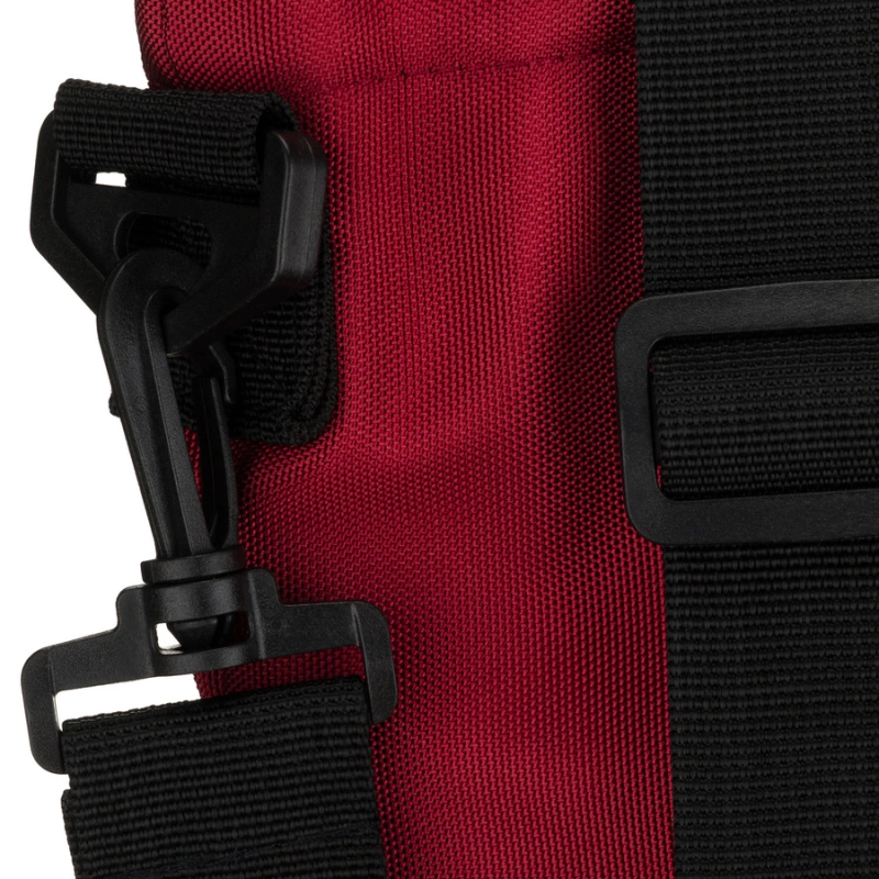 Pojemna torba damska w burgundowym kolorze zamykana suwakami - Peterson