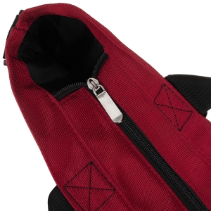 Pojemna torba damska w burgundowym kolorze zamykana suwakami - Peterson