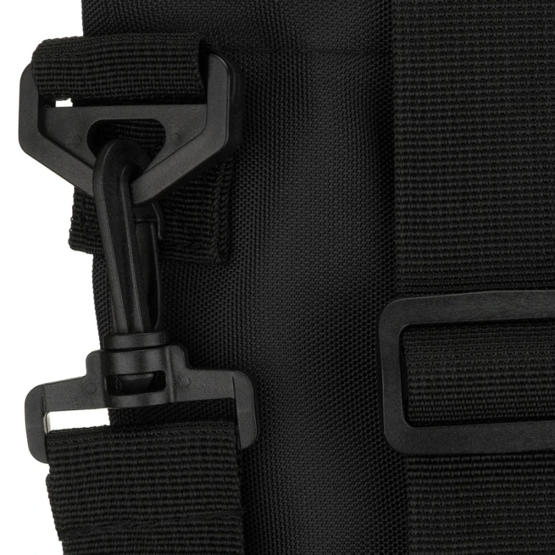 Duża, czarna shopperka damska zamykana suwakiem z kieszonką zewnętrzną, jednokomorowa - Peterson