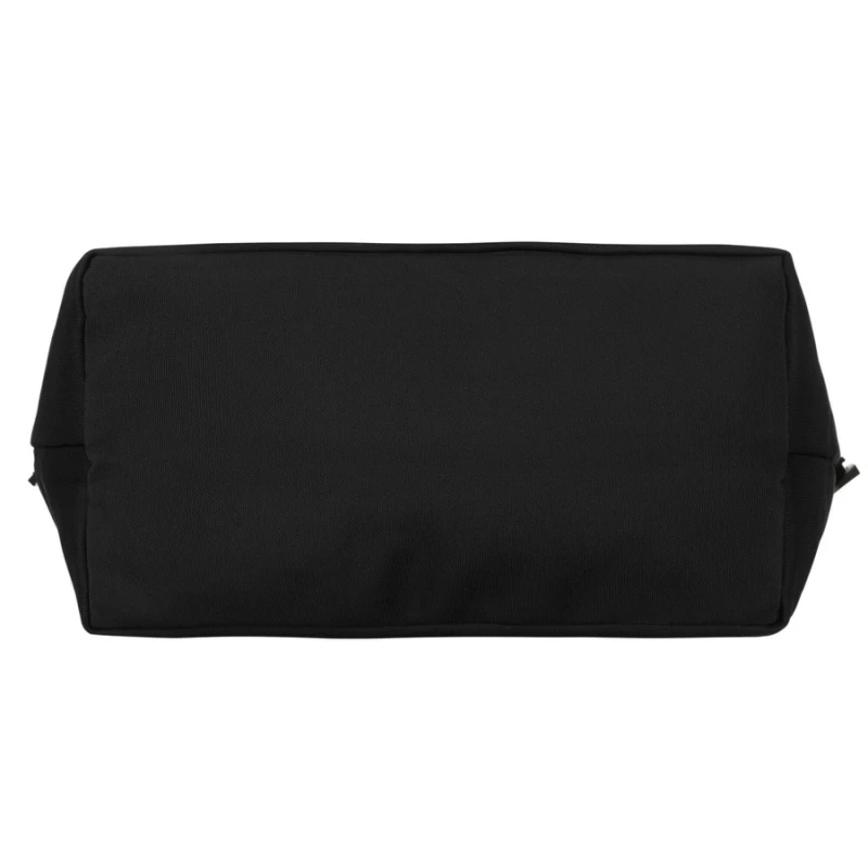 Duża, czarna shopperka damska zamykana suwakiem z kieszonką zewnętrzną, jednokomorowa - Peterson