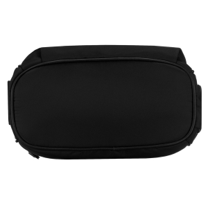 Stylowa nylonowa, czarna listonoszka damska, jednokomorowa z sześcioma kieszeniami - Peterson