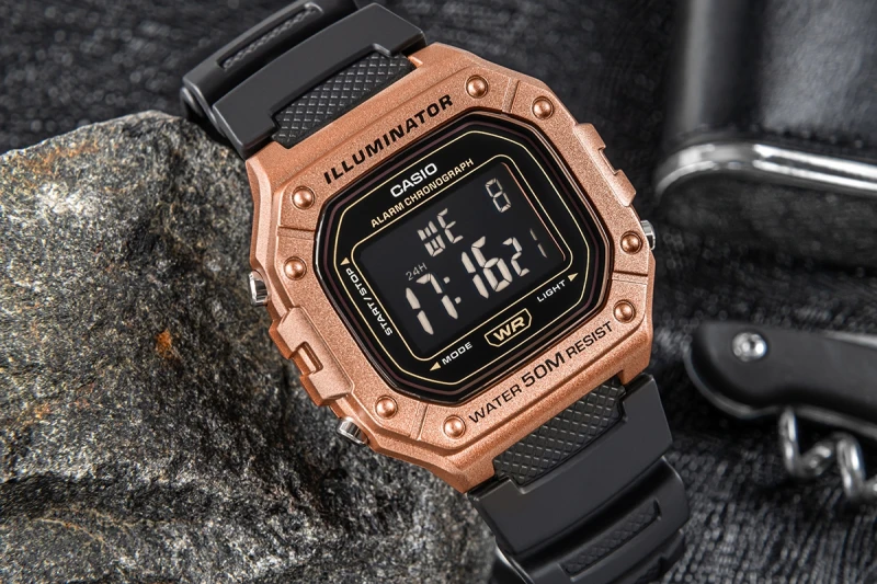Precyzyjny kwarcowy Zegarek Męski CASIO W-218HM-5BVDF + BOX