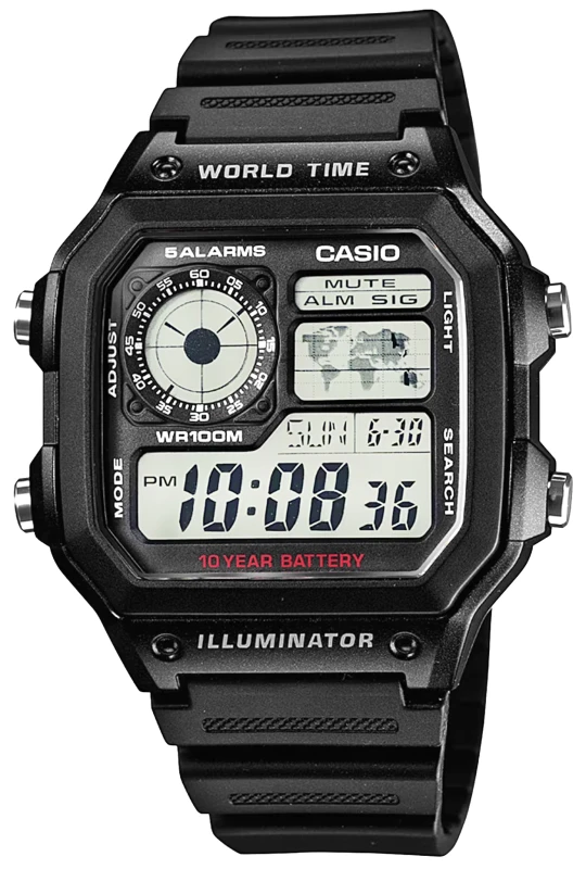 Zegarek Kwarcowy Męski CASIO AE-1200WH-1AVDF + BOX