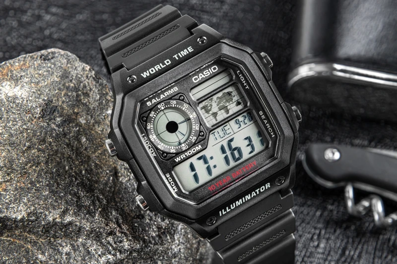 Zegarek Kwarcowy Męski CASIO AE-1200WH-1AVDF + BOX