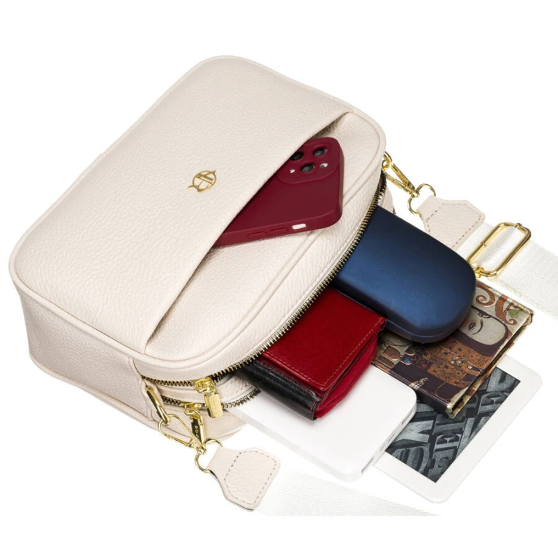 Torebka listonoszka crossbody z kieszeniami na suwak - Rovicky-