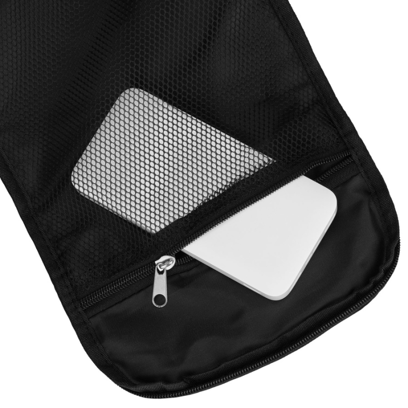 Podróżny plecak z poliestru w czarnym kolorze, dwukomorowy i idealny na bagaż podręczny - Peterson