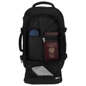 Czarny, podróżny plecak idealny na bagaż podręczny - Peterson