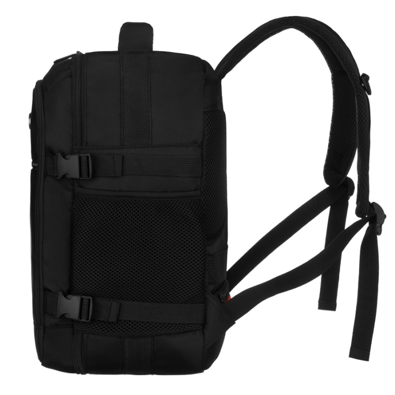 Czarny, podróżny plecak idealny na bagaż podręczny - Peterson