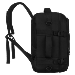 Czarny, podróżny plecak idealny na bagaż podręczny - Peterson