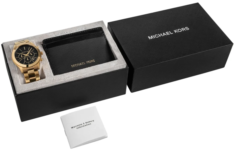 Kwarcowy Zegarek Męski + Etui na karty MICHAEL KORS MK1076SET + BOX