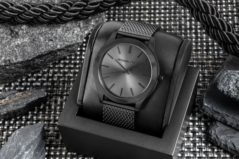 Kwarcowy Zegarek Męski + Etui na karty MICHAEL KORS MK1085SET + BOX