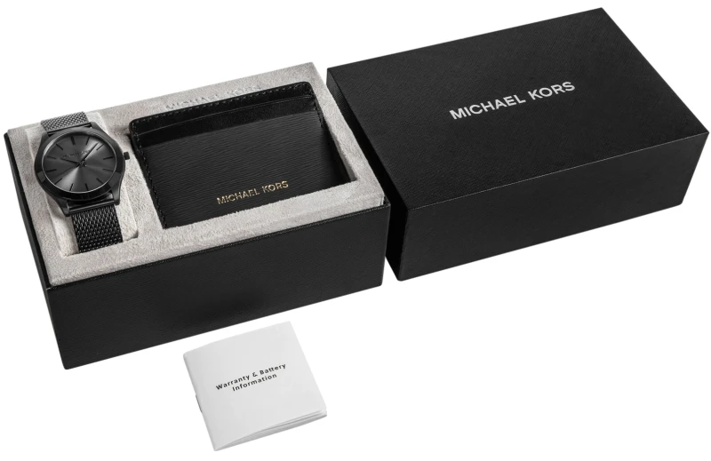 Kwarcowy Zegarek Męski + Etui na karty MICHAEL KORS MK1085SET + BOX