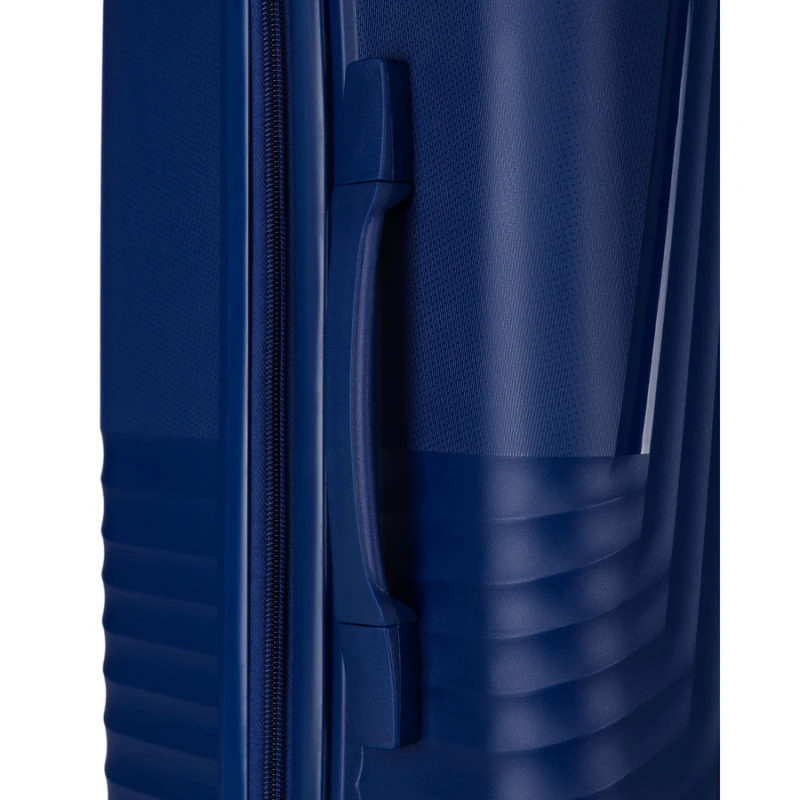 Zestaw walizek podróżnych z tworzywa ABS w granatowym kolorze - Peterson