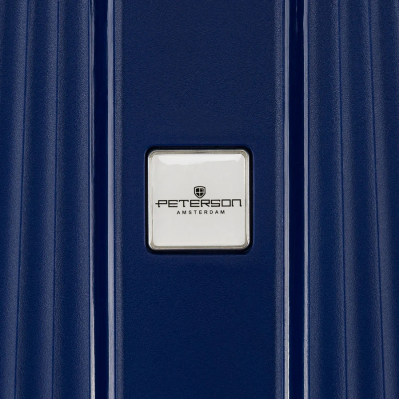 Zestaw walizek podróżnych z tworzywa ABS w granatowym kolorze - Peterson