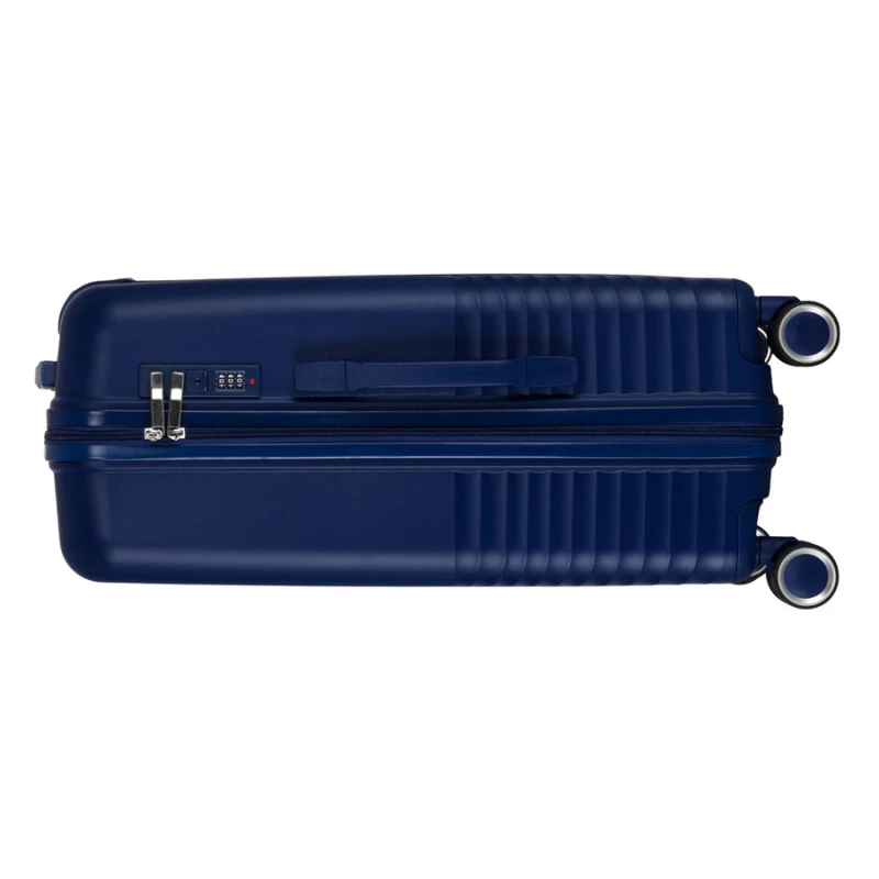 Zestaw walizek podróżnych z tworzywa ABS w granatowym kolorze - Peterson