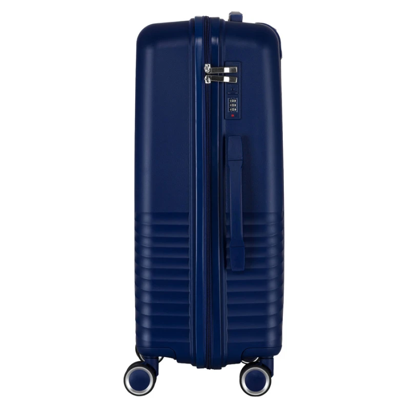 Zestaw walizek podróżnych z tworzywa ABS w granatowym kolorze - Peterson