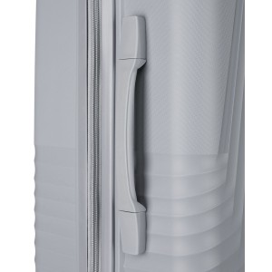 Zestaw walizek podróżnych z tworzywa ABS w szarym kolorze - Peterson