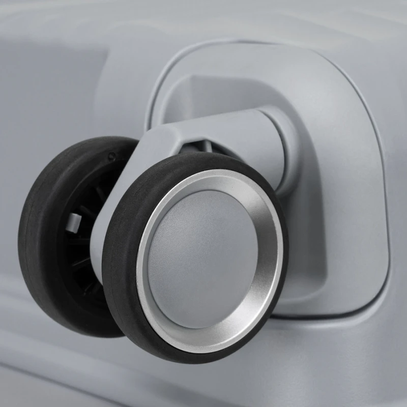 Zestaw walizek podróżnych z tworzywa ABS w szarym kolorze - Peterson