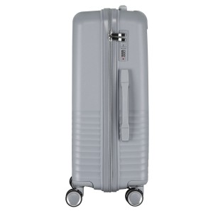 Zestaw walizek podróżnych z tworzywa ABS w szarym kolorze - Peterson