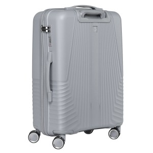 Zestaw walizek podróżnych z tworzywa ABS w szarym kolorze - Peterson