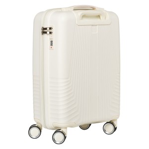 Mała kabinowa, beżowa walizka podróżna z teleskopowym uchwytem - Peterson