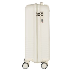 Mała kabinowa, beżowa walizka podróżna z teleskopowym uchwytem - Peterson