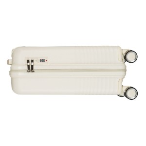 Mała kabinowa, beżowa walizka podróżna z teleskopowym uchwytem - Peterson